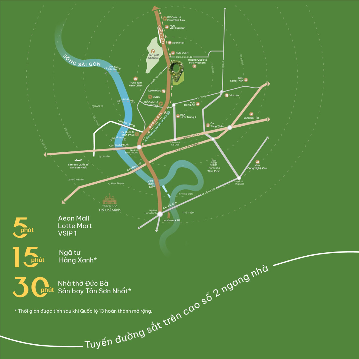 Sơ đồ kết nối vùng dự án Lusso Saigon