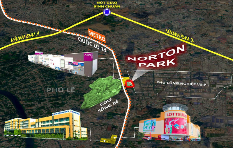 Tổng quan vị thế của Norton Park tại tâm điểm Thuận An